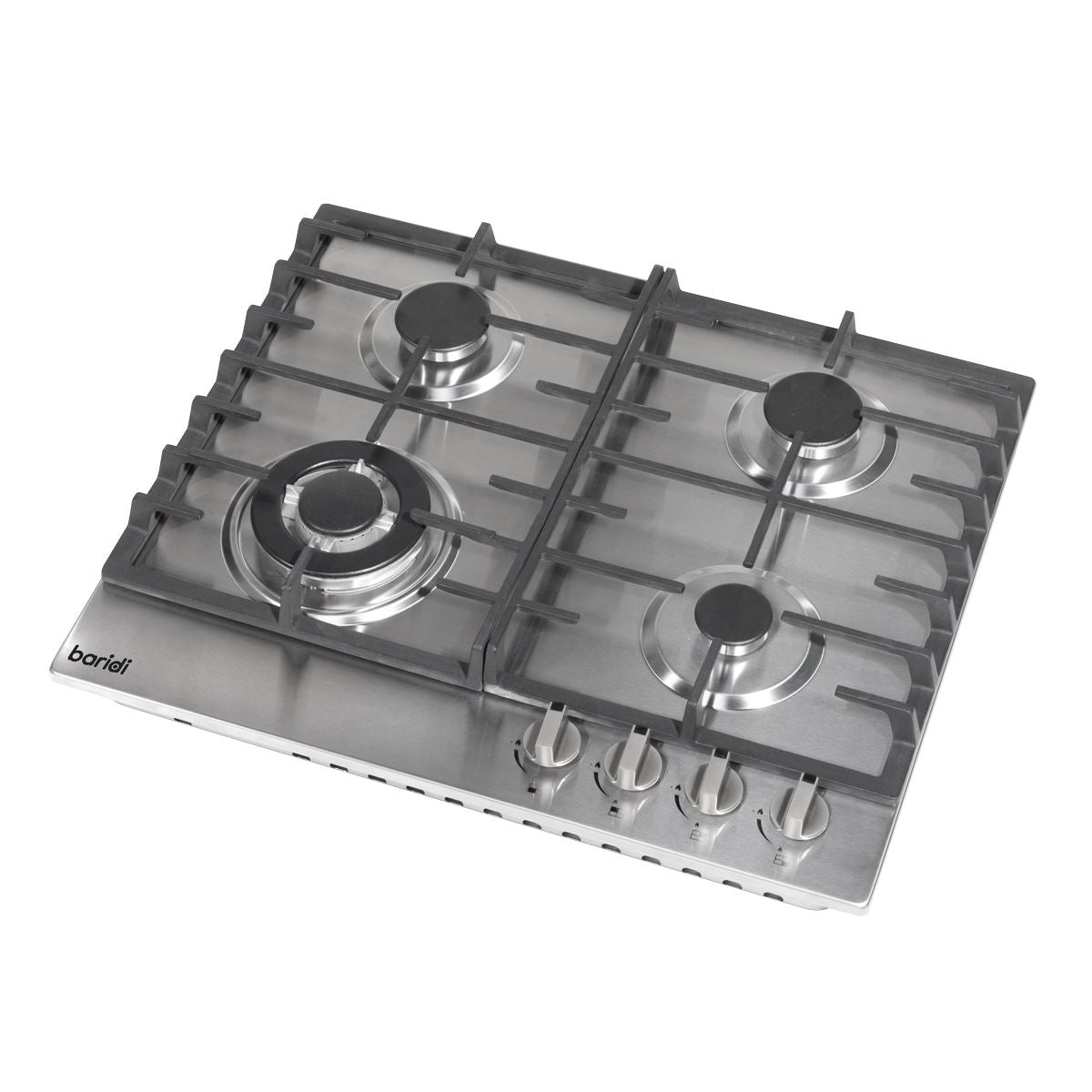 Baridi Gas Hob with 4 Cooking Zones 60cm - Stainless Steel