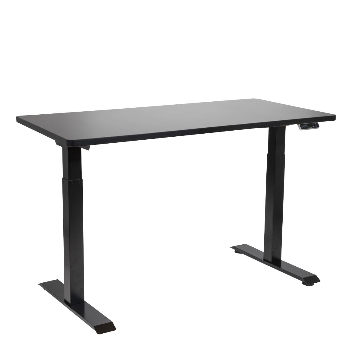 Dellonda Black Electric Height Adjustable Standing Desk, 1400 x 700mm Dual Motor 100kg