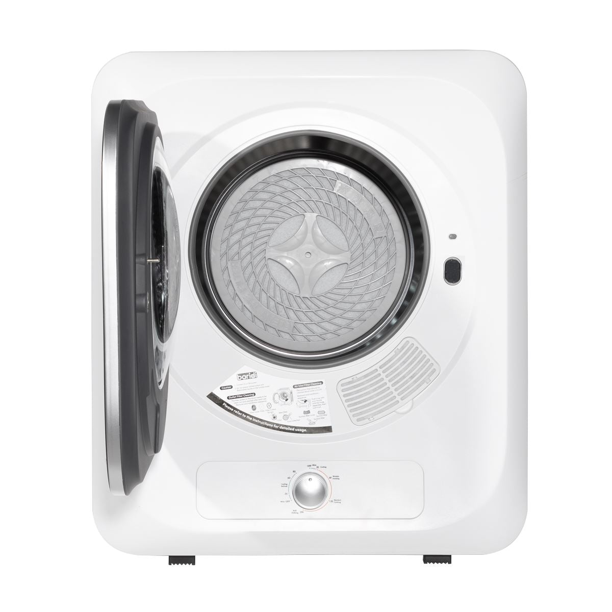 Baridi Tabletop Tumble Dryer with Analogue Controls 2.5kg Capacity - White