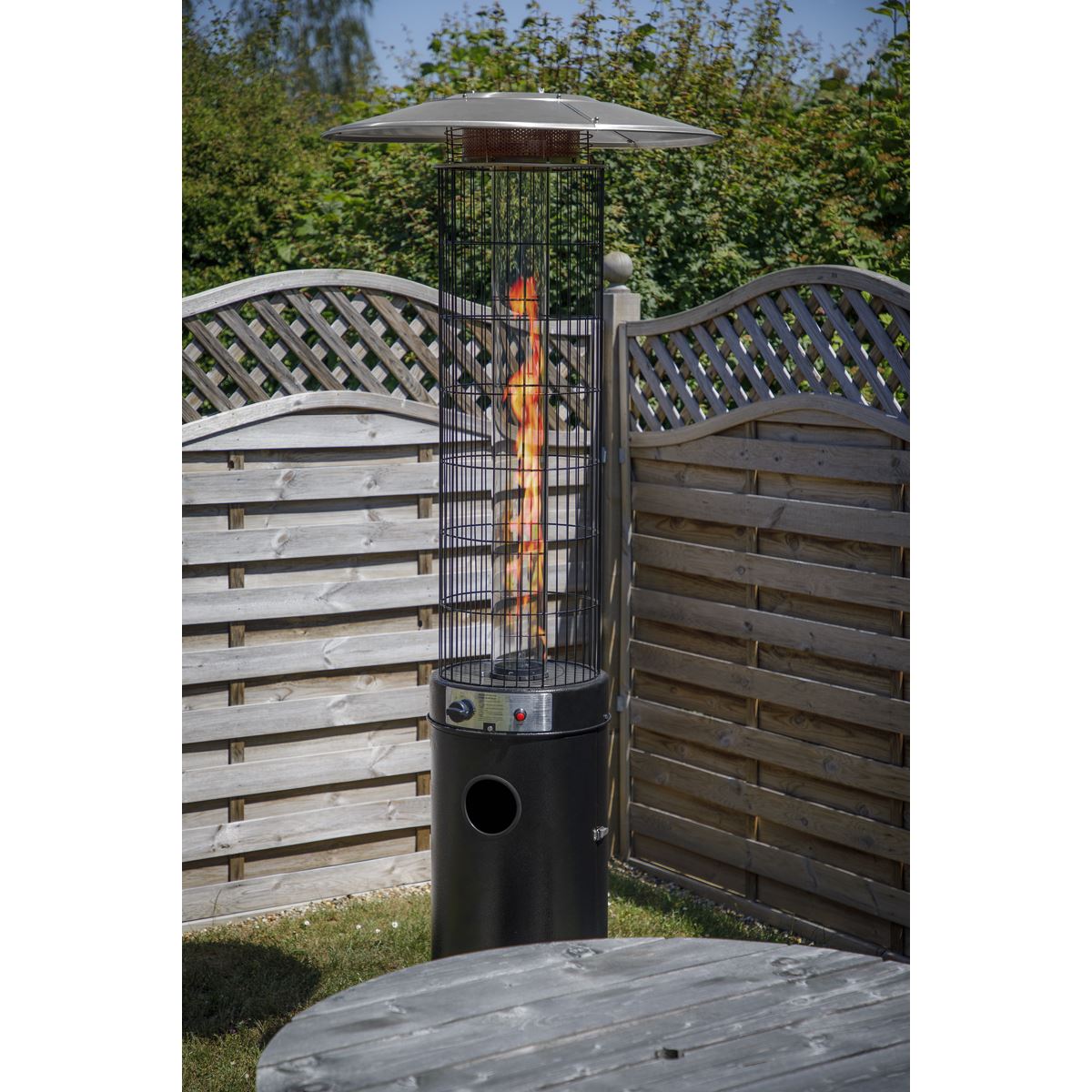 Dellonda Gas Patio Heater 13kW for Commercial & Domestic Use, Black