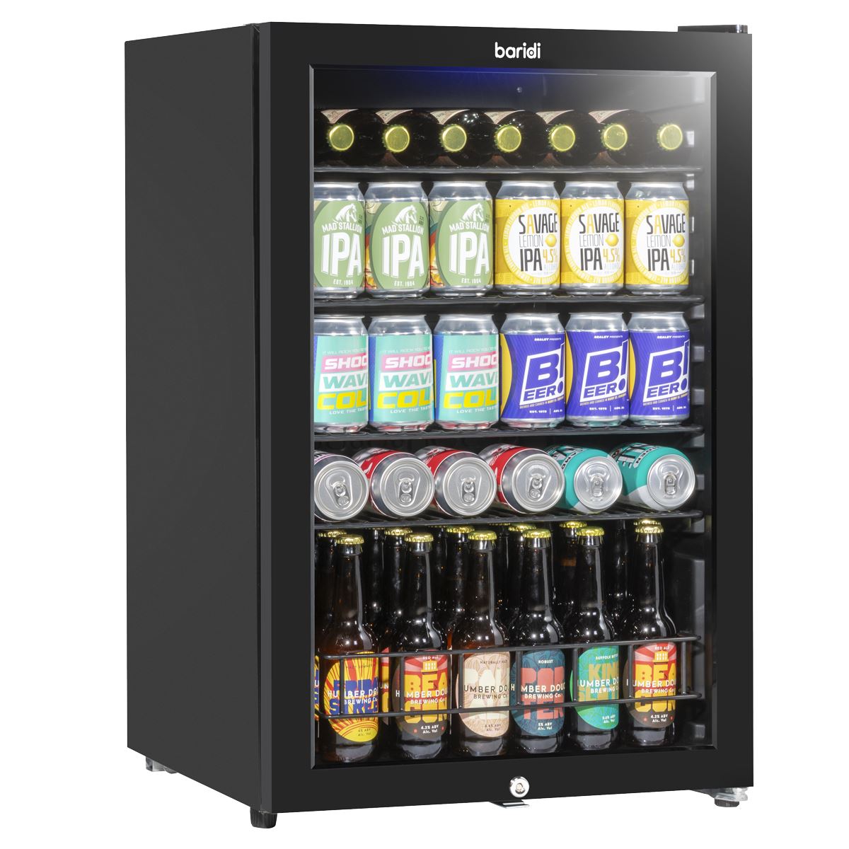 Baridi Under-Counter Drinks/Beer & Wine Fridge 115L Capacity