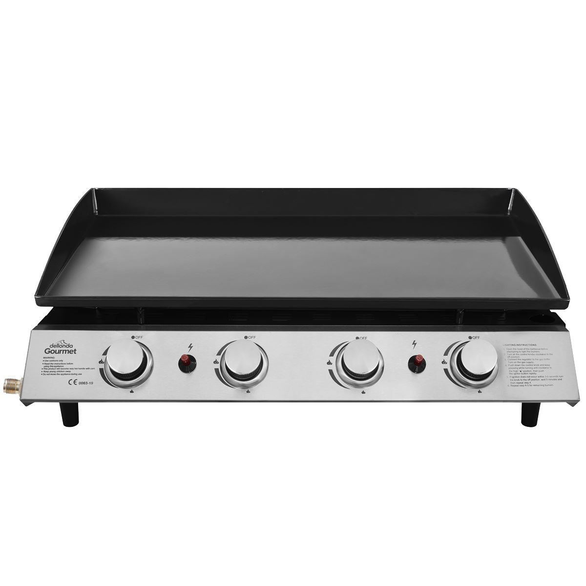 Dellonda 4 Burner Portable Gas Plancha