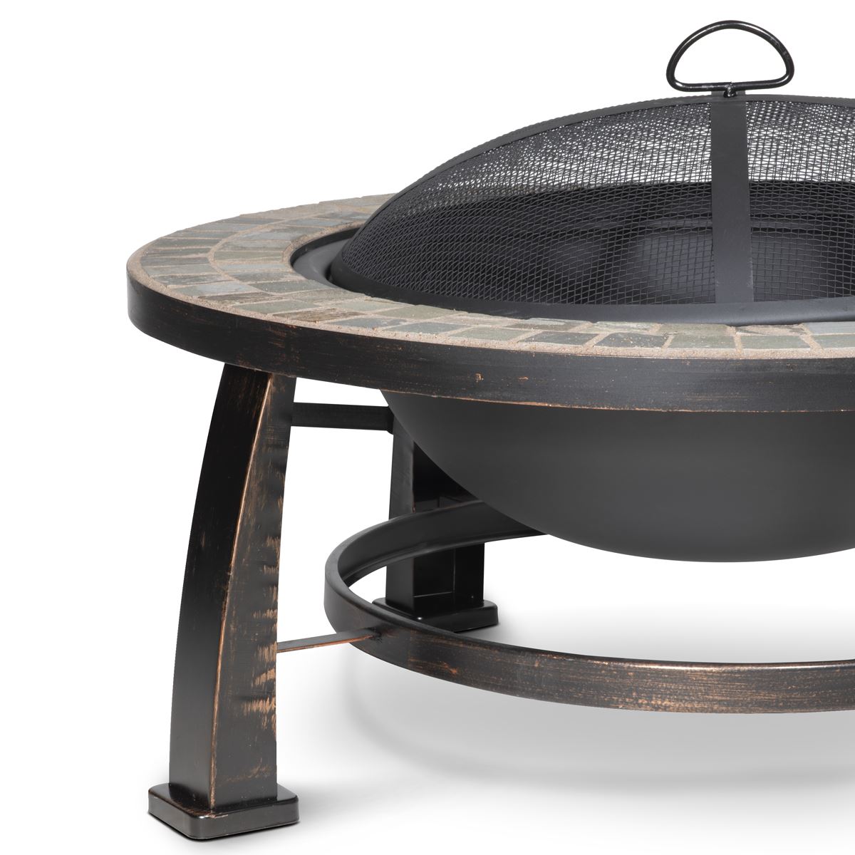 Dellonda 76cm Deluxe Traditional Style Fire Pit/Fireplace/Outdoor Heater - Slate