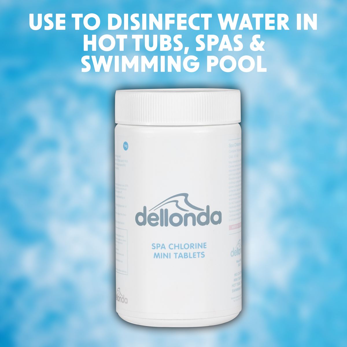 Dellonda Chlorine Mini Tabs for Hot Tubs/Spas & Swimming Pools 1kg