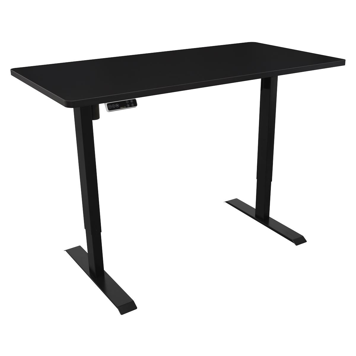 Dellonda Black Electric Height Adjustable Standing Desk with Memory, Quiet, 1400x700mm