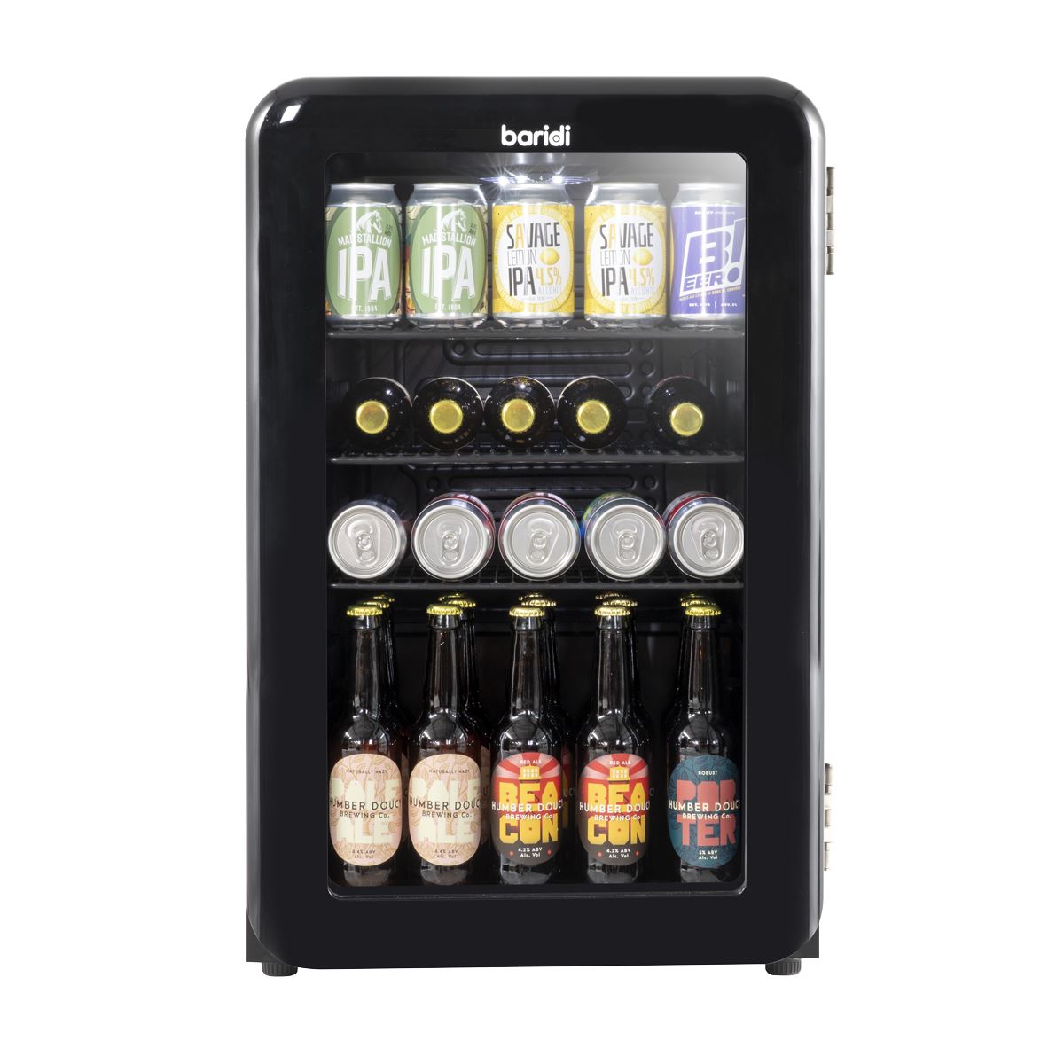 Baridi Retro Style Drinks/Beer & Wine Fridge 70L Capacity