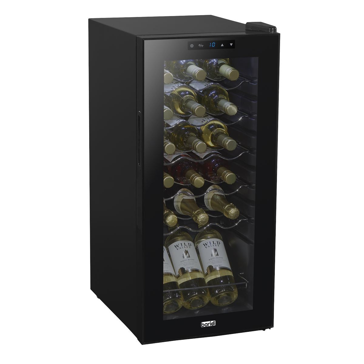 Baridi 18 Bottle Wine Fridge & Cooler - Black