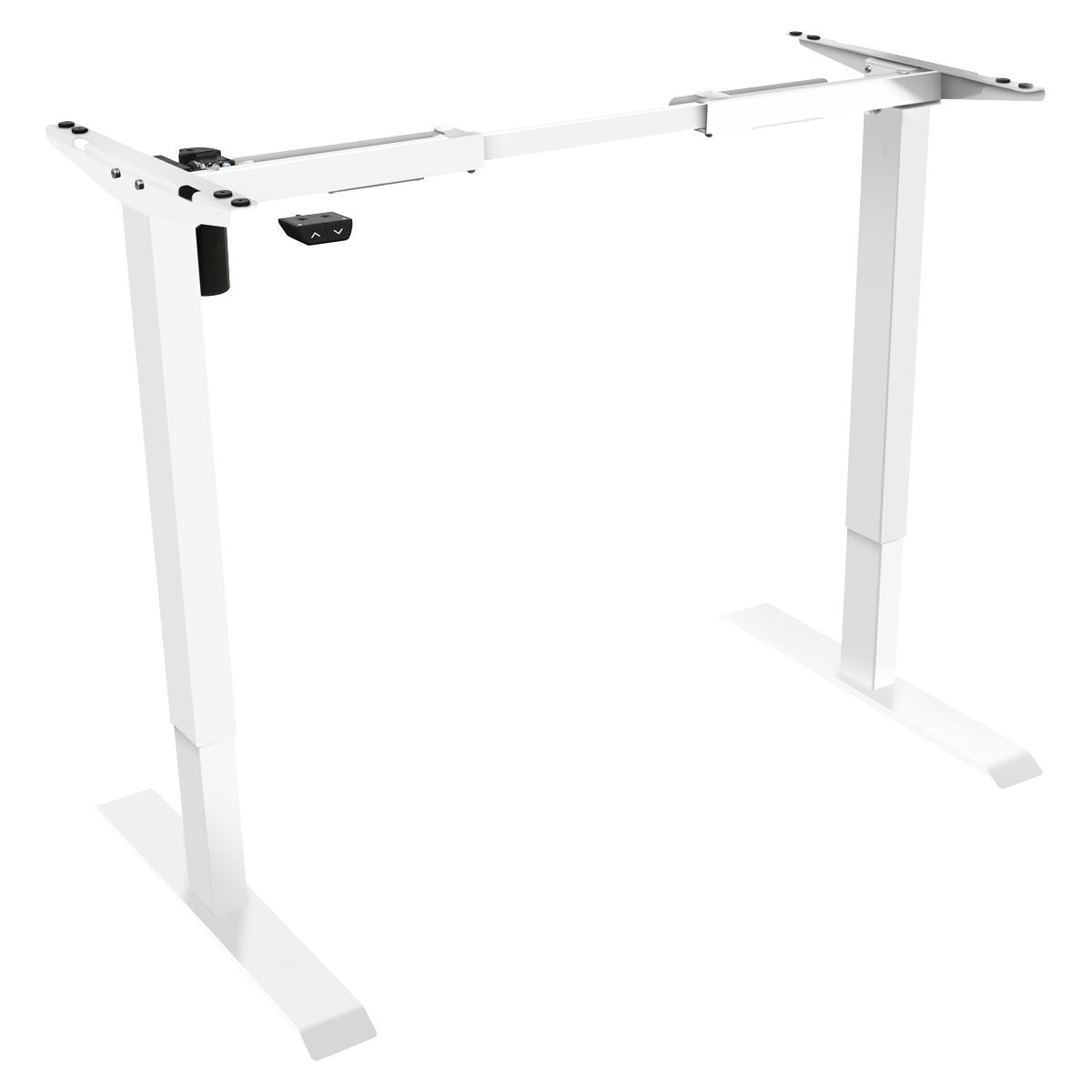 Dellonda Single Motor Ultra-Quiet Adjustable-Height Desk Frame 70kg Capacity - White