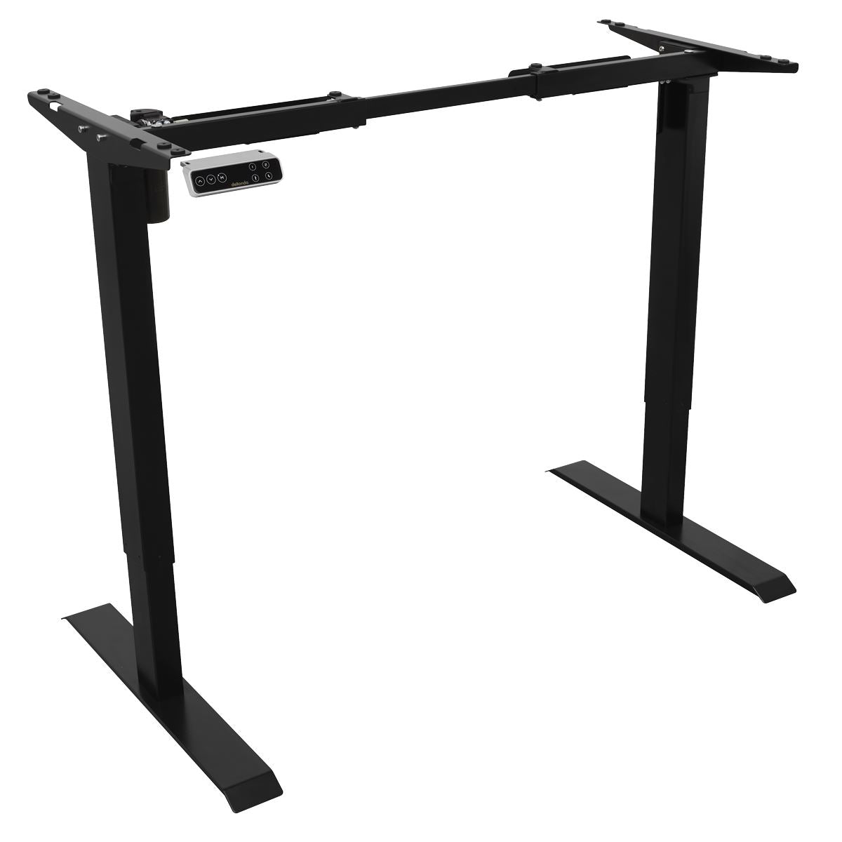 Dellonda Single Motor Ultra-Quiet Adjustable-Height Desk Frame with Digital Control Panel 70kg Capacity - Black