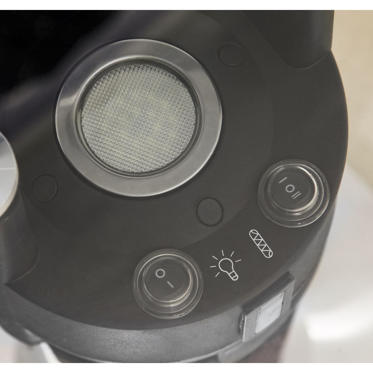 Dellonda Bistro Table with 1200W Heater, 65cm, Black/Stainless Steel