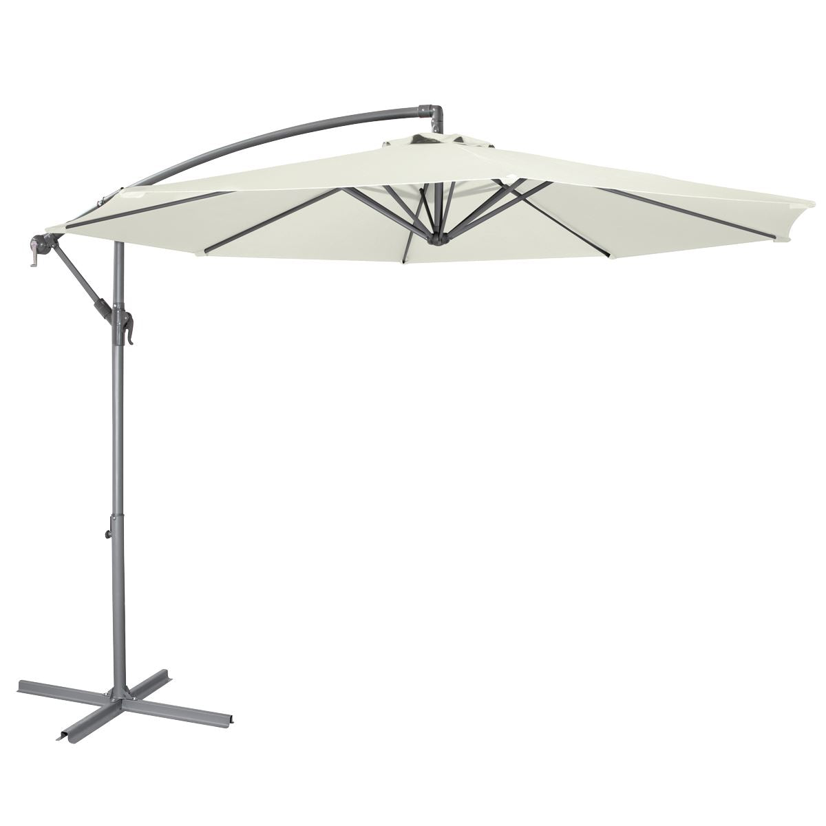 Dellonda Banana Parasol with Cover 3m - Cream