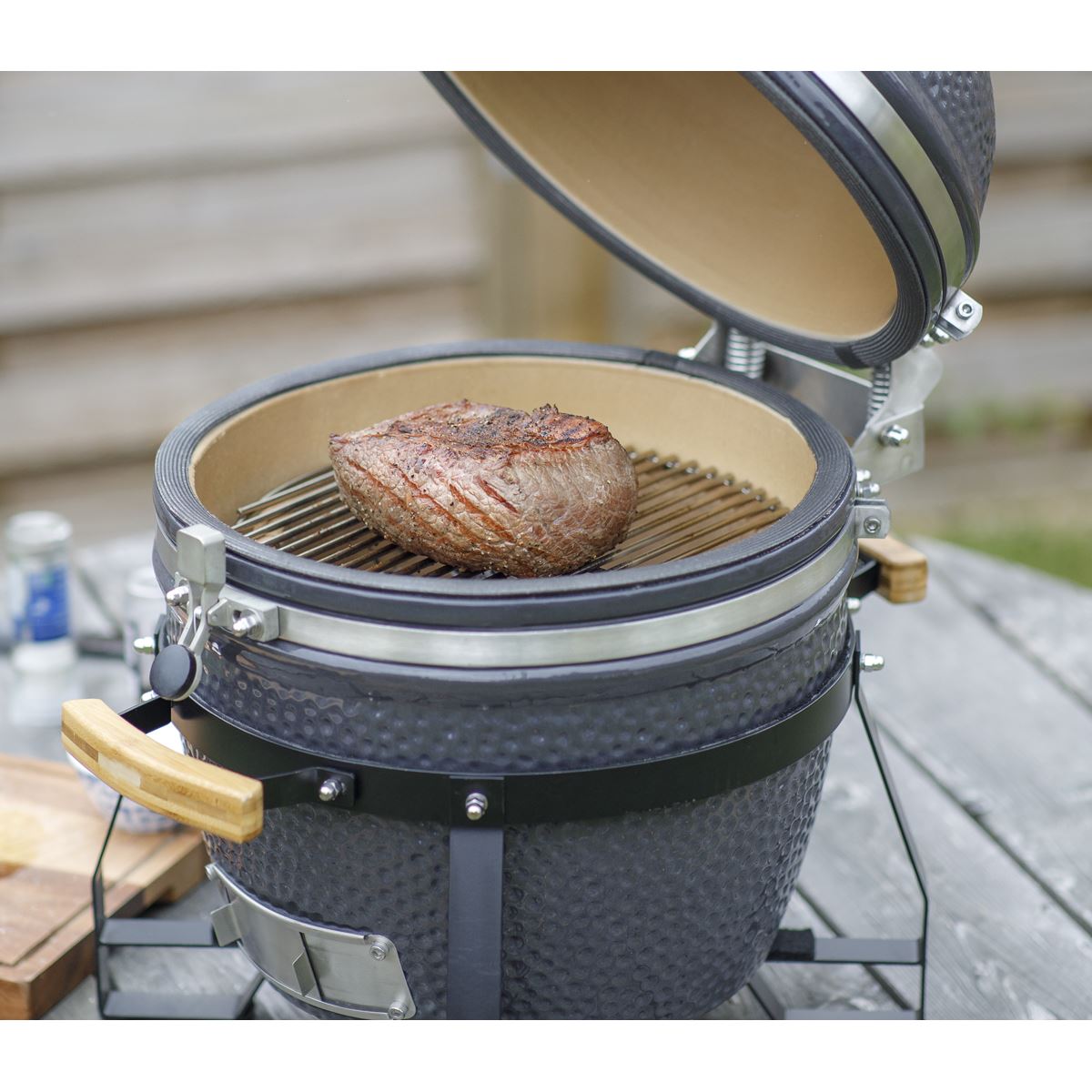 Dellonda Deluxe 16"(40cm) Ceramic Kamado Style BBQ