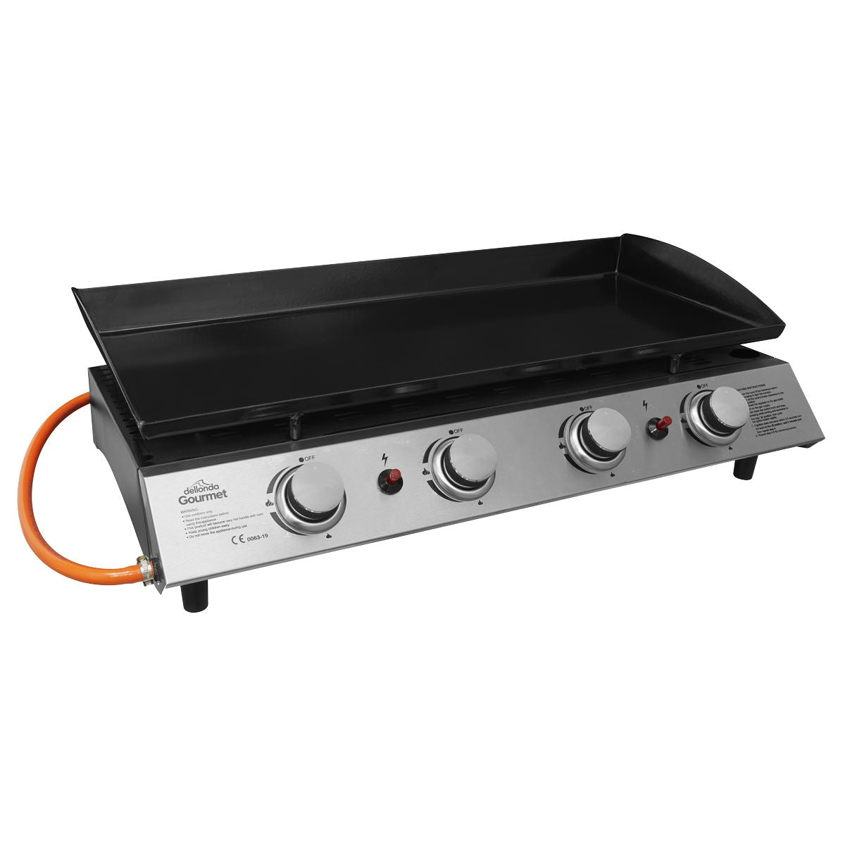 Dellonda 4 Burner Portable Gas Plancha
