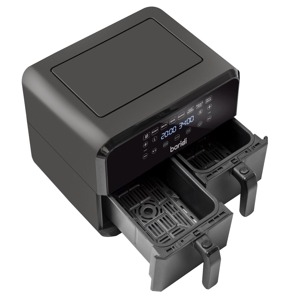 Baridi Dual Zone Air Fryer with 8 Preset Functions 8L Capacity