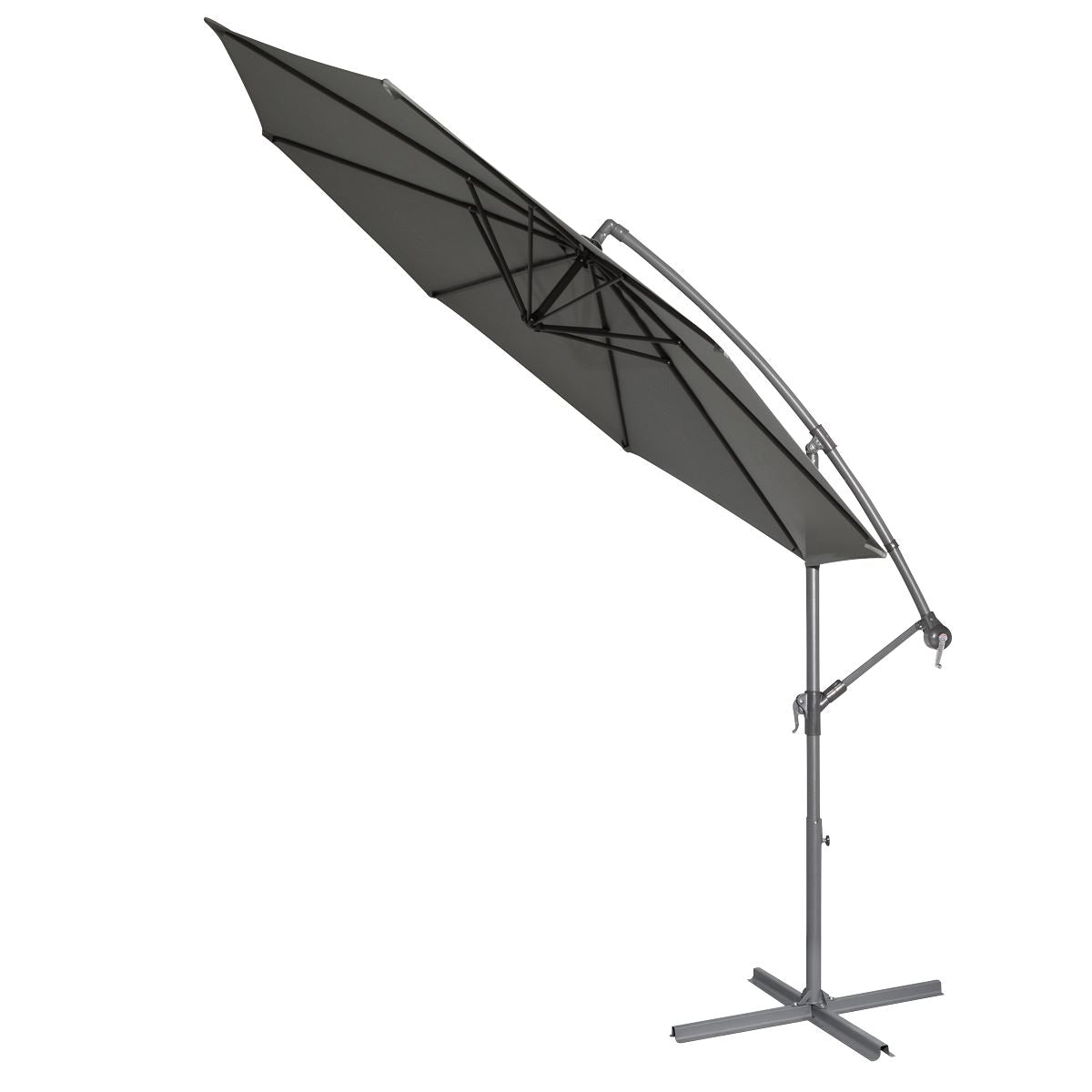 Dellonda Banana Parasol with Cover 3m - Grey
