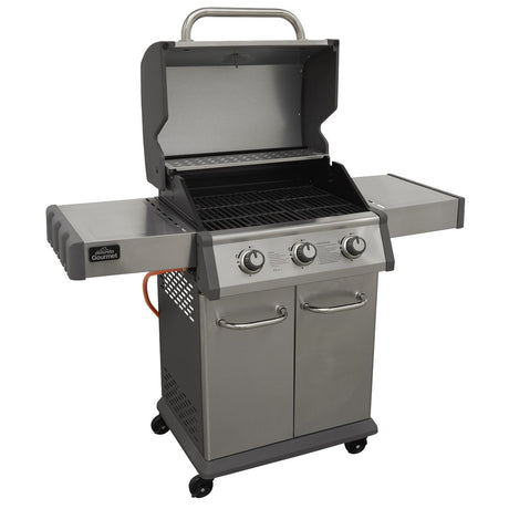 Dellonda BBQ Grill 3 Burner Deluxe Gas with Piezo Ignition & Thermometer - Stainless Steel