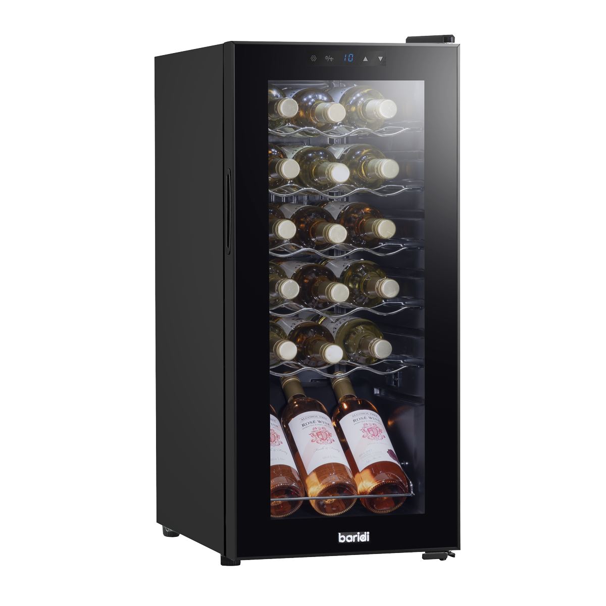 Baridi 18 Bottle Wine Fridge & Cooler - Black