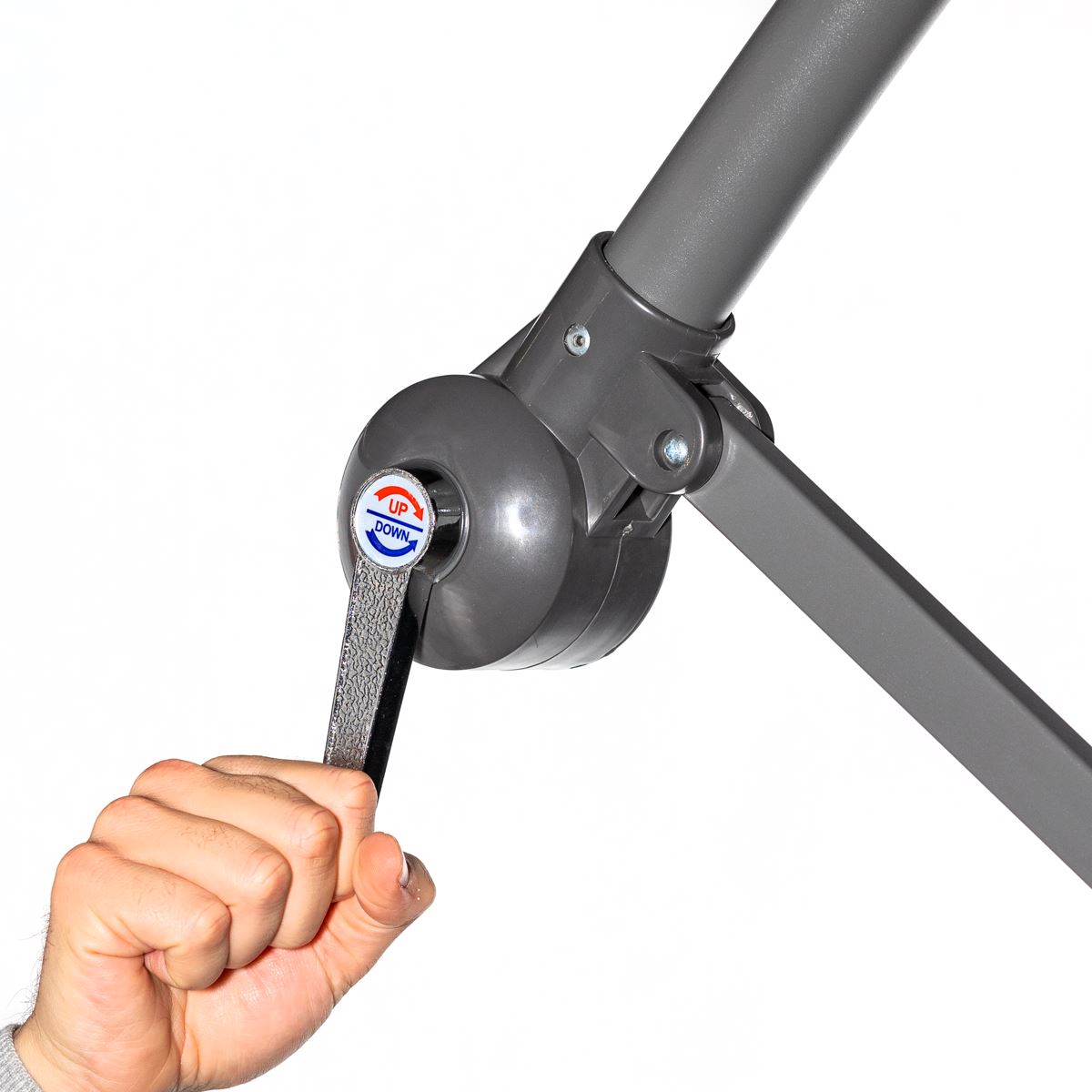 Dellonda Banana Parasol with Cover 3m - Cream