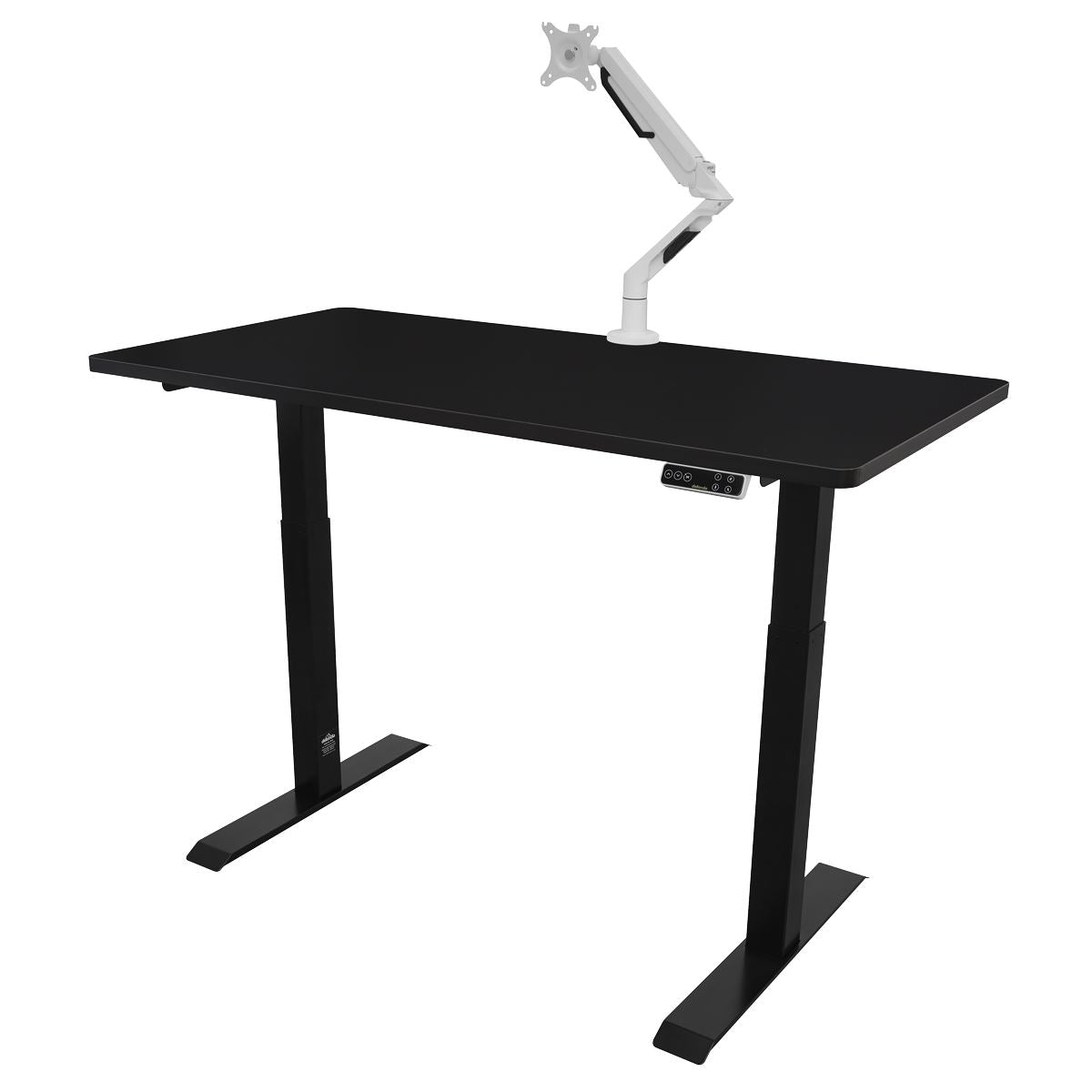Dellonda Black Electric Height Adjustable Standing Desk, 1400 x 700mm Dual Motor 100kg