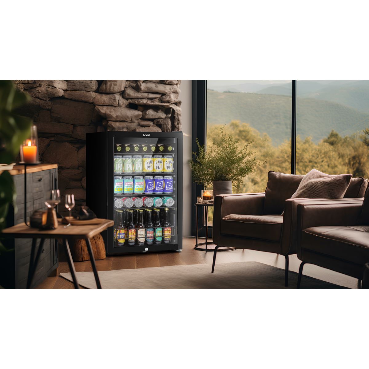 Baridi Under-Counter Drinks/Beer & Wine Fridge 115L Capacity