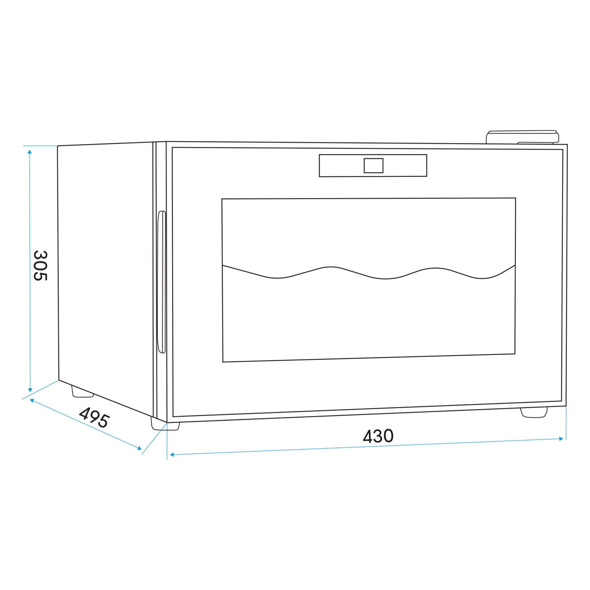 Baridi 8 Bottle Tabletop Wine Fridge & Cooler