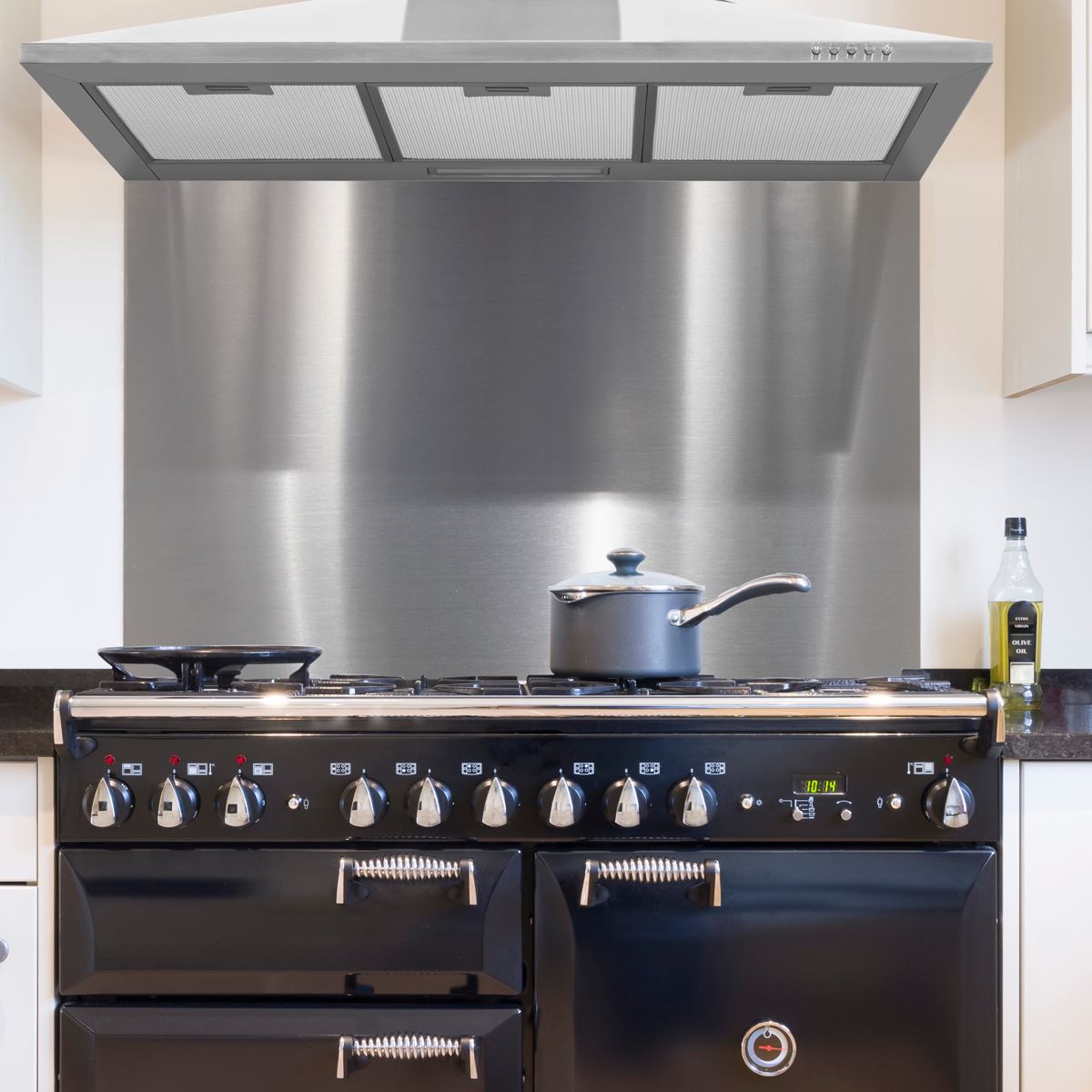 Baridi Splashback for Cooker Hoods 90 x 75cm - Stainless Steel