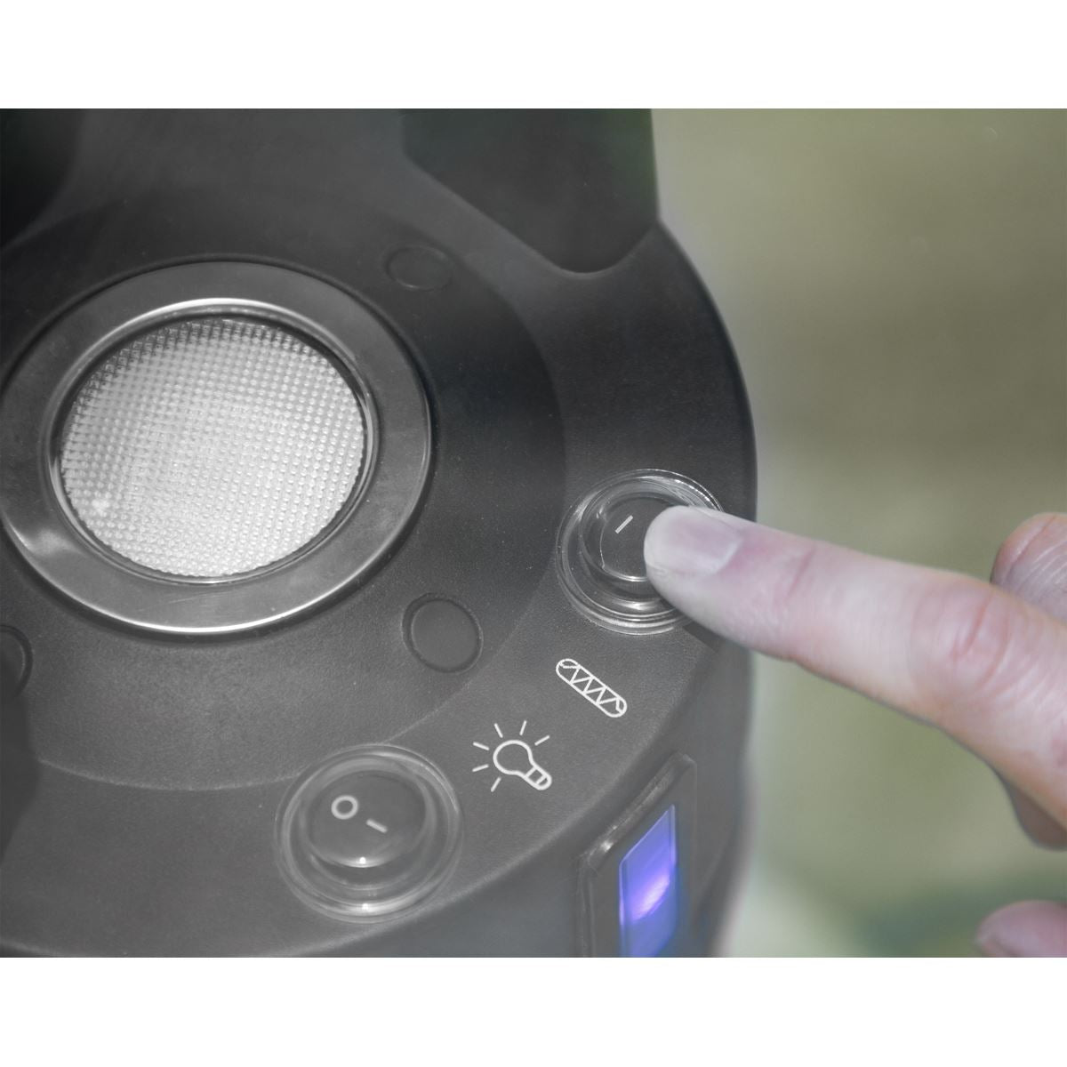 Dellonda Bistro Table with 1200W Heater, 65cm, Black/Stainless Steel