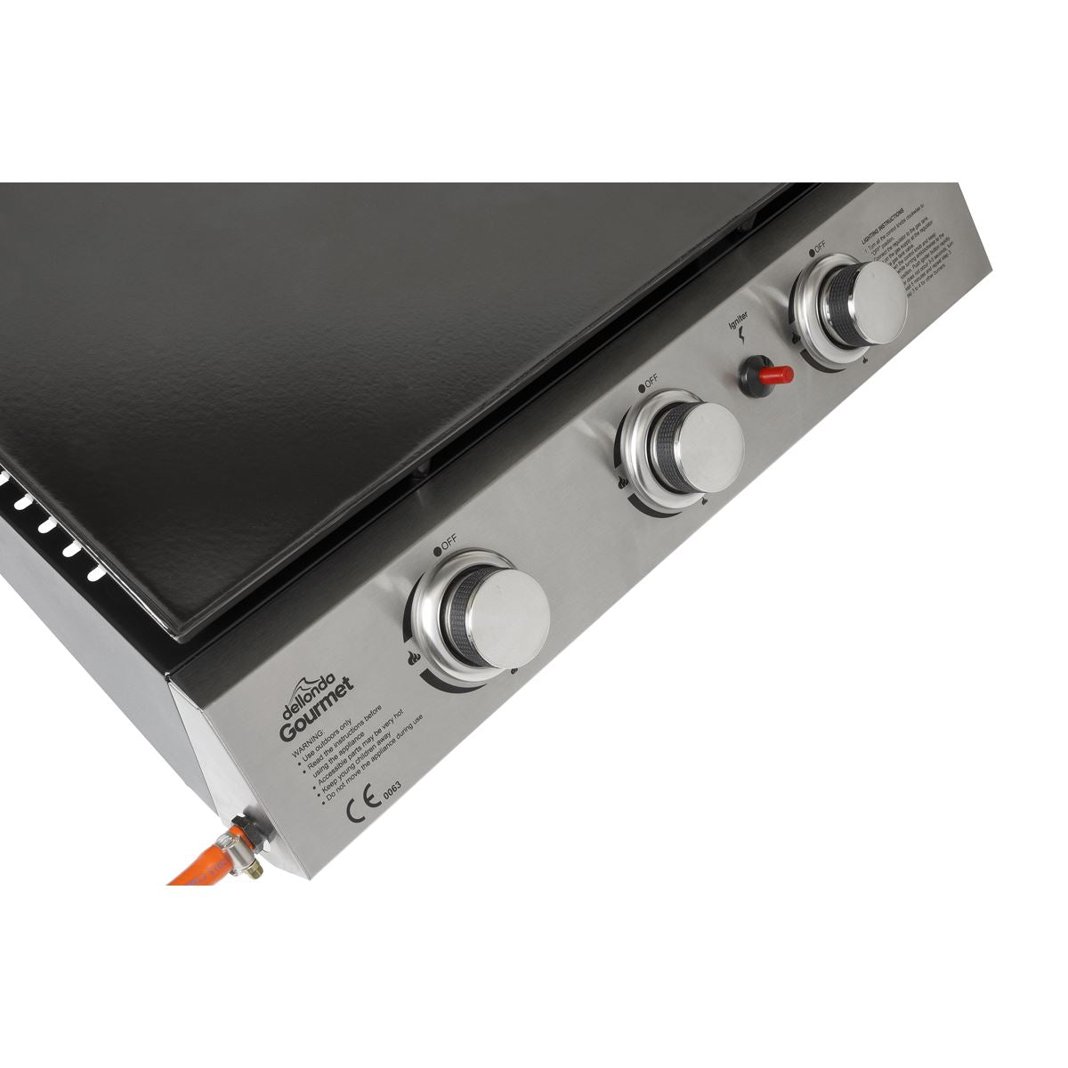 Dellonda 3 Burner Portable Gas Plancha