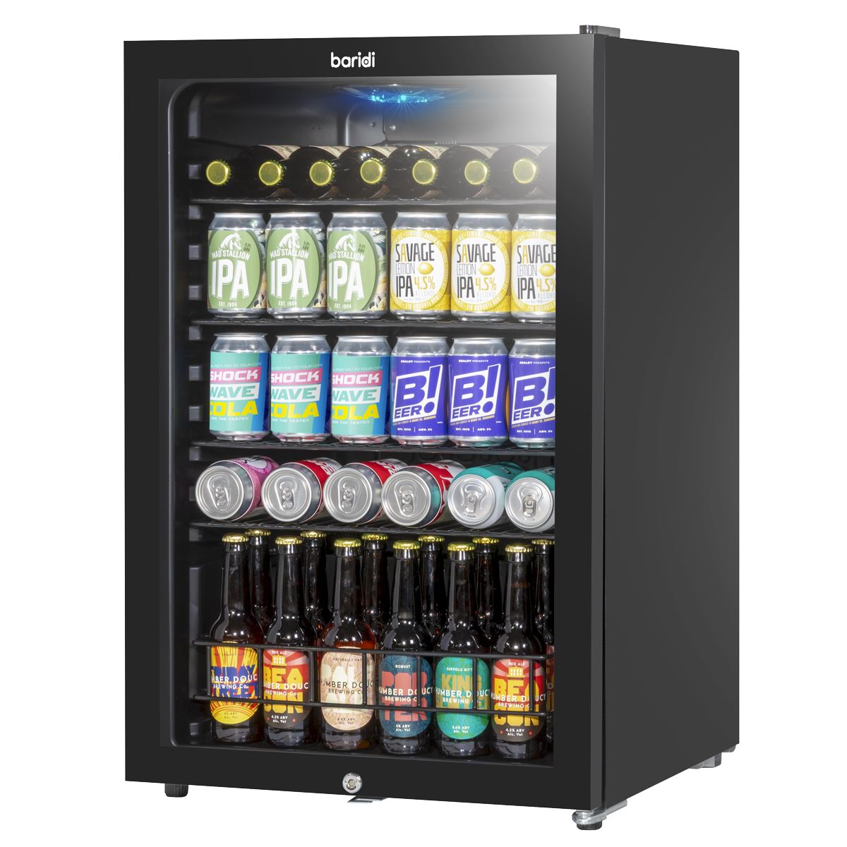 Baridi Under-Counter Drinks/Beer & Wine Fridge 115L Capacity