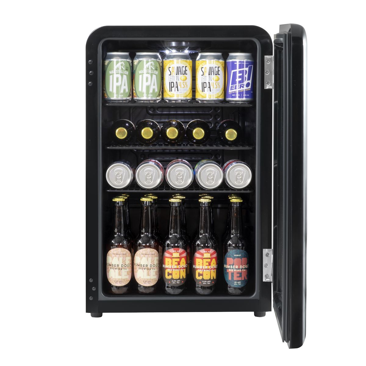 Baridi Retro Style Drinks/Beer & Wine Fridge 70L Capacity