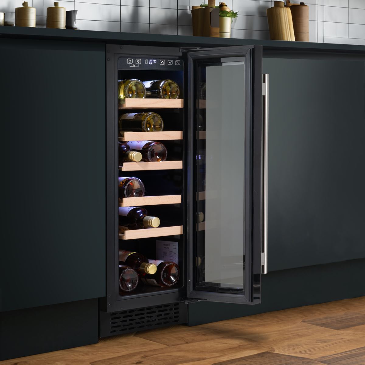 Baridi 20 Bottle Slim Wine Fridge & Cooler 30cm