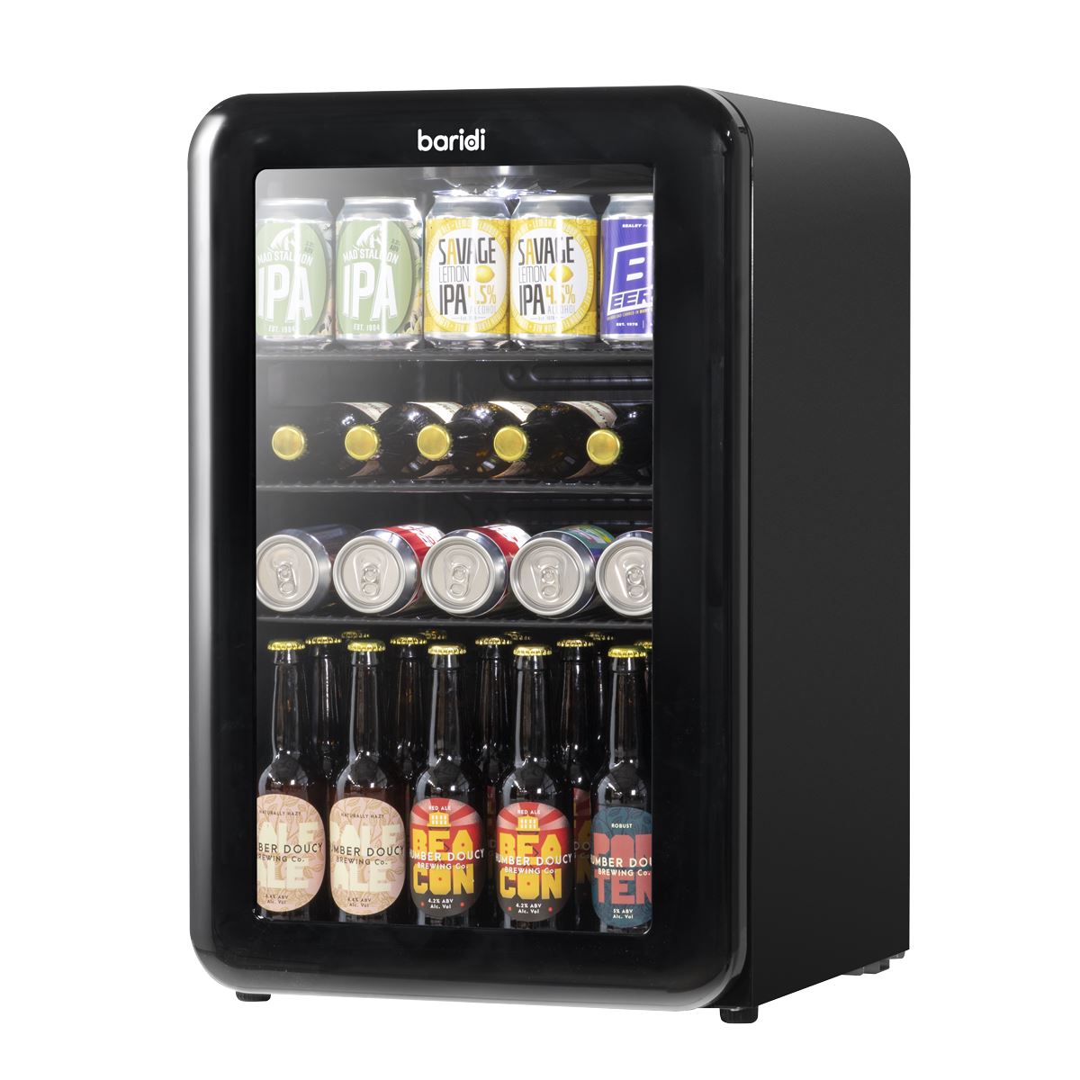 Baridi Retro Style Drinks/Beer & Wine Fridge 70L Capacity