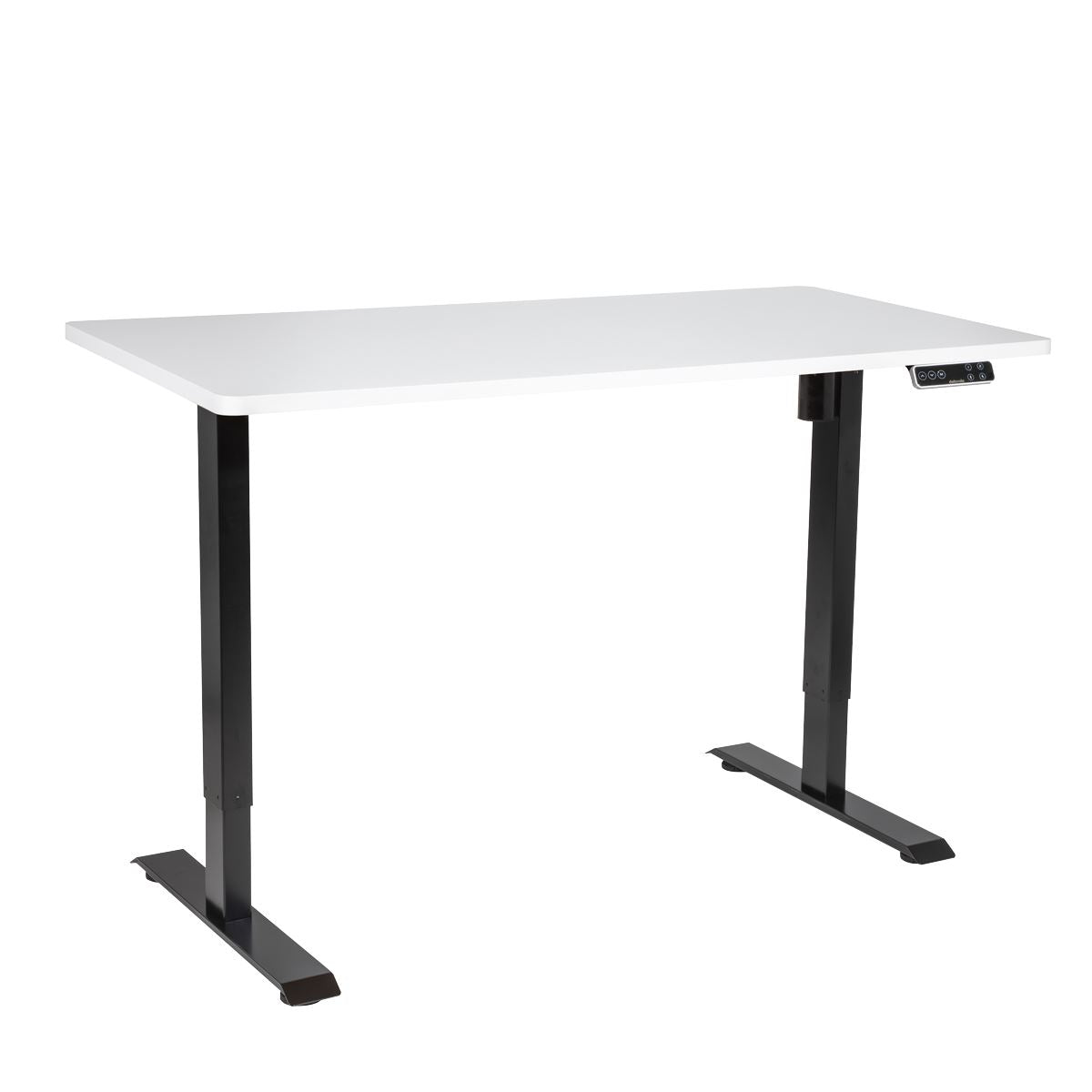 Dellonda White Electric Height Adjustable Standing Desk with Memory, Quiet, 1400x700mm