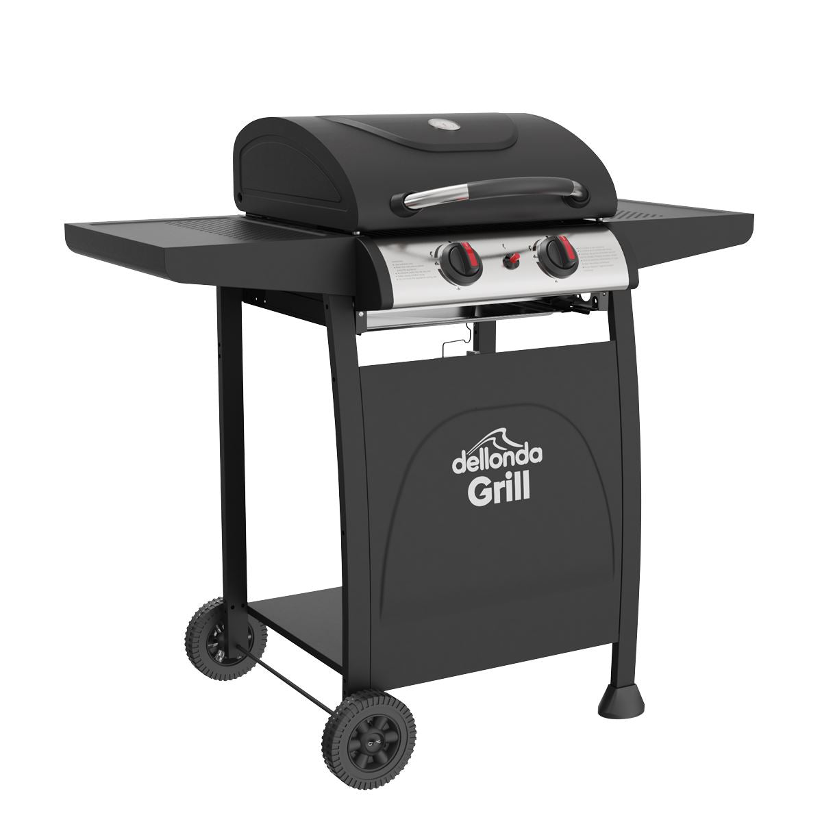 Dellonda 2 Burner Gas BBQ Grill with Piezo Ignition & Thermometer