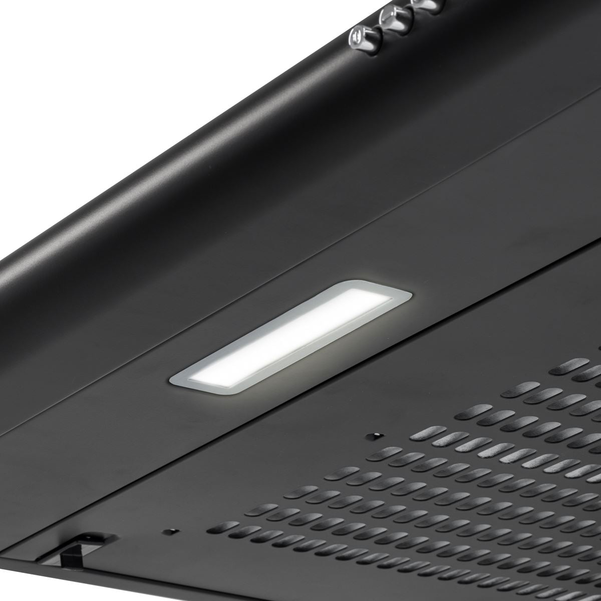 Baridi Visor Cooker Hood Extractor Fan 60cm - Black