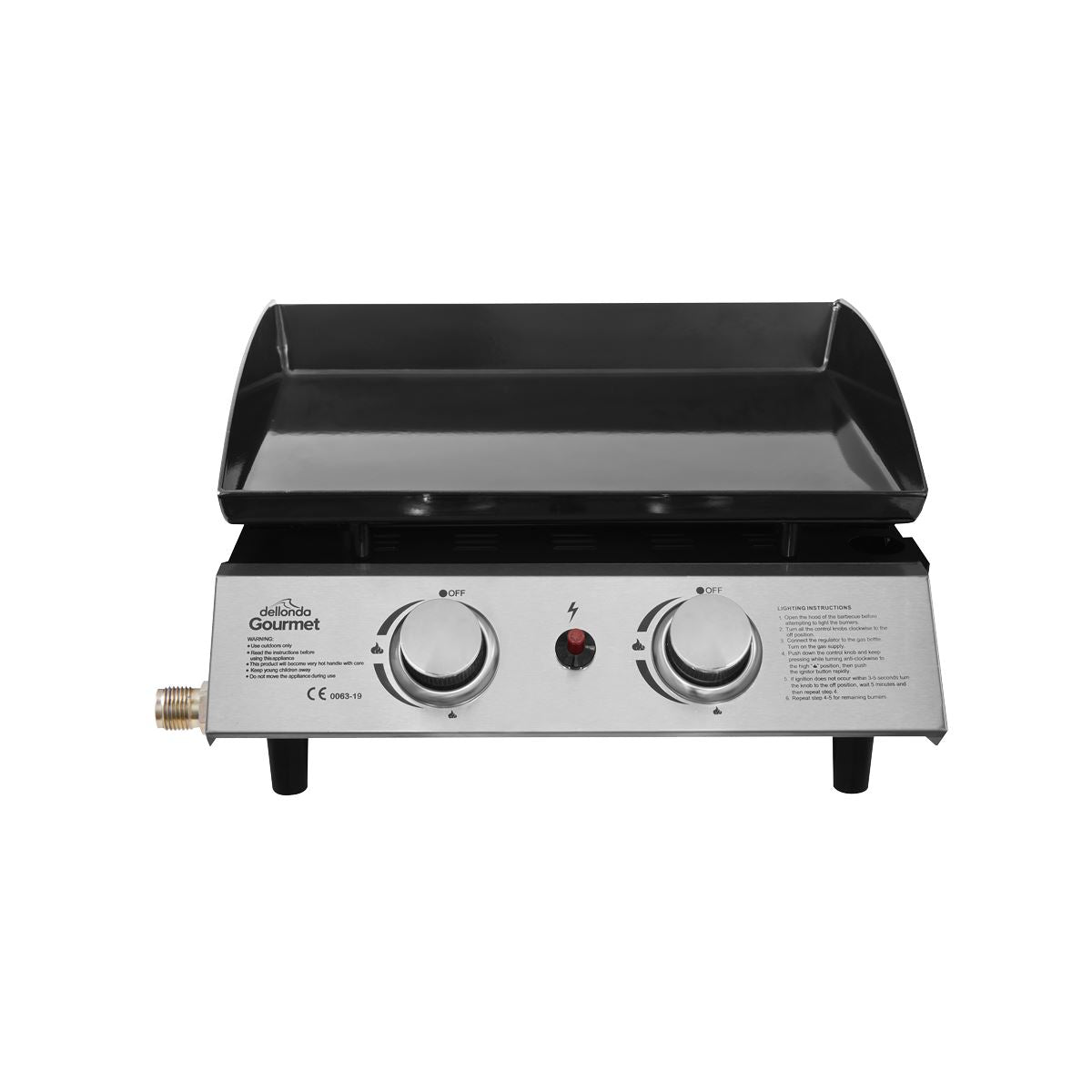 Dellonda 2 Burner Portable Gas Plancha