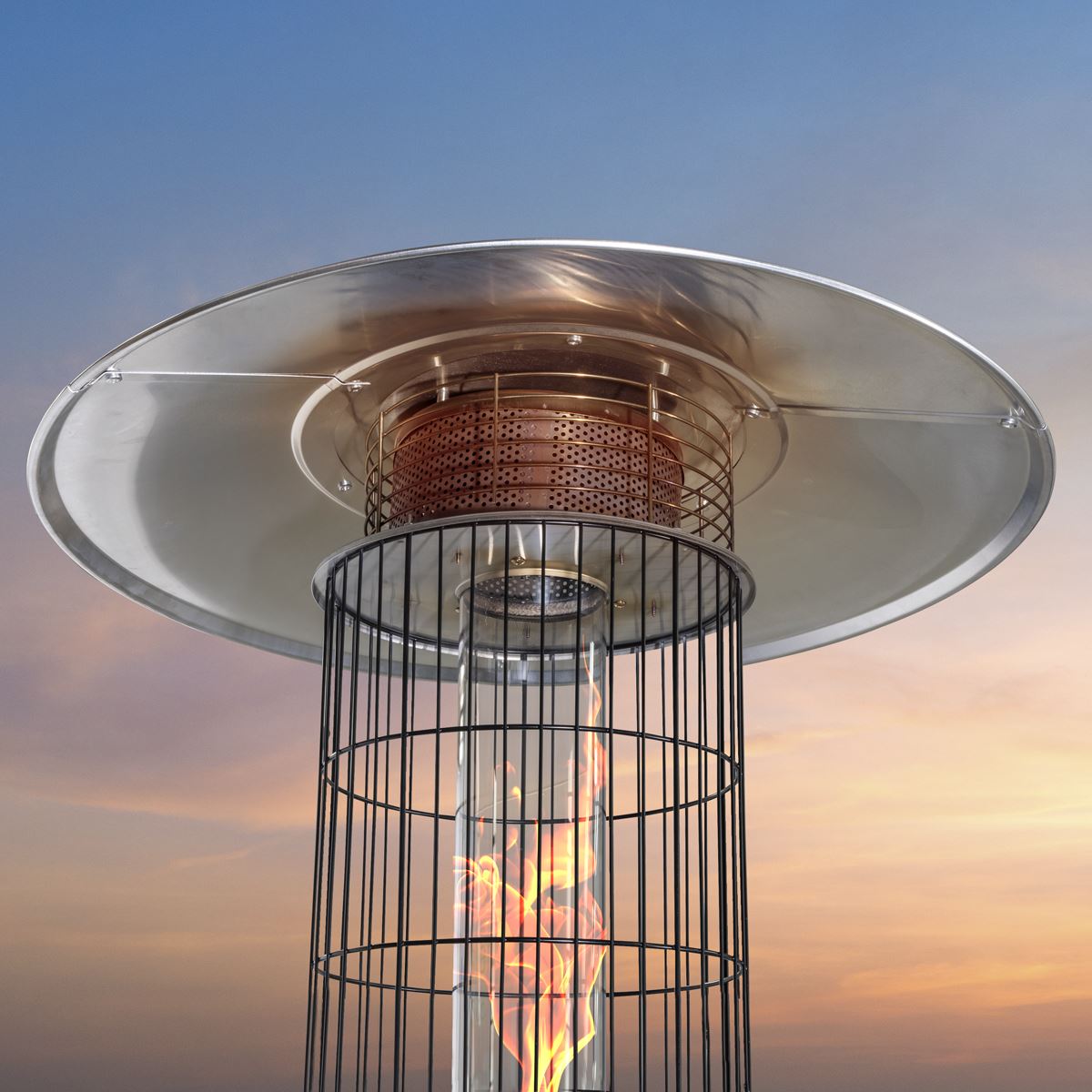 Dellonda Gas Patio Heater 13kW for Commercial & Domestic Use, Black