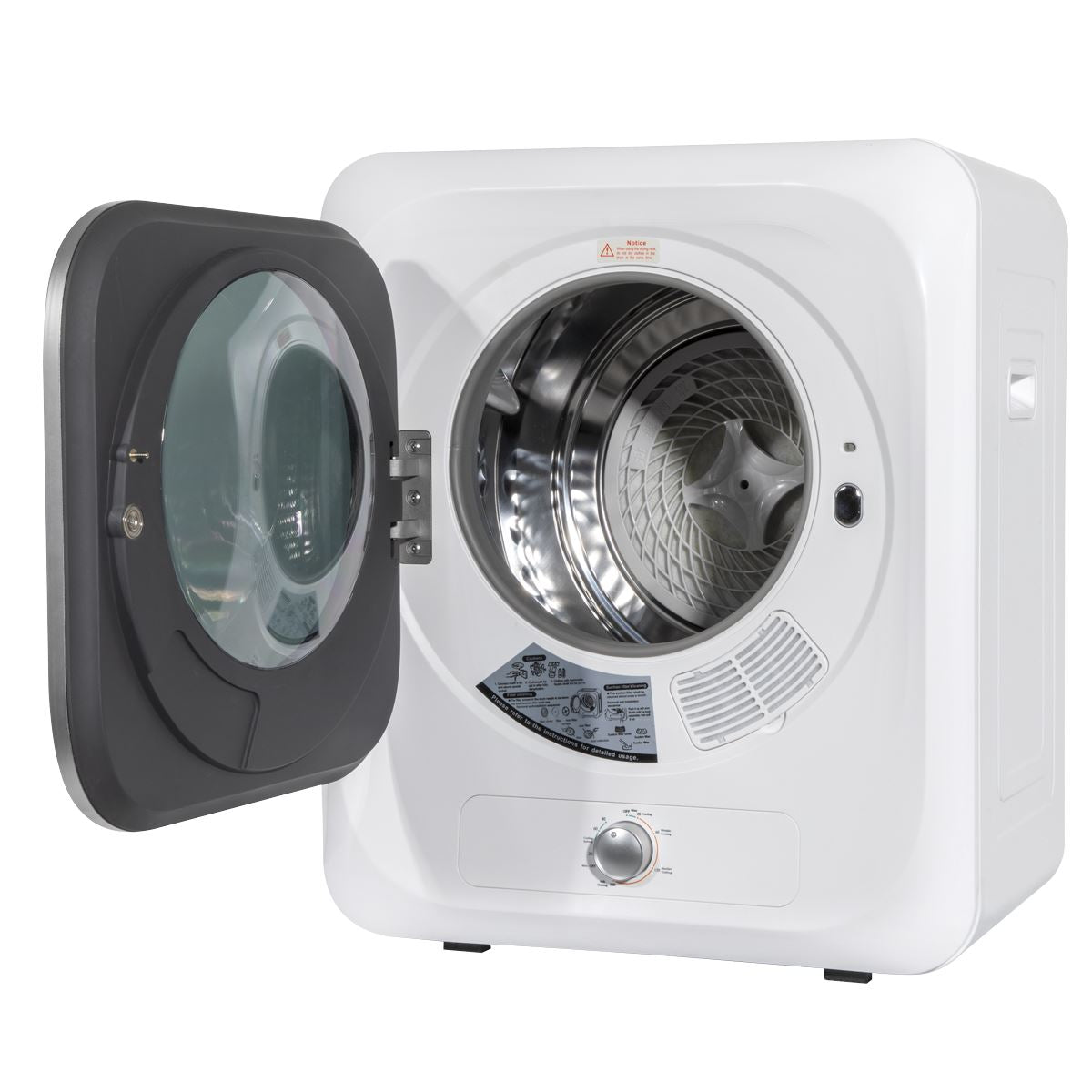 Baridi Tabletop Tumble Dryer with Analogue Controls 2.5kg Capacity - White