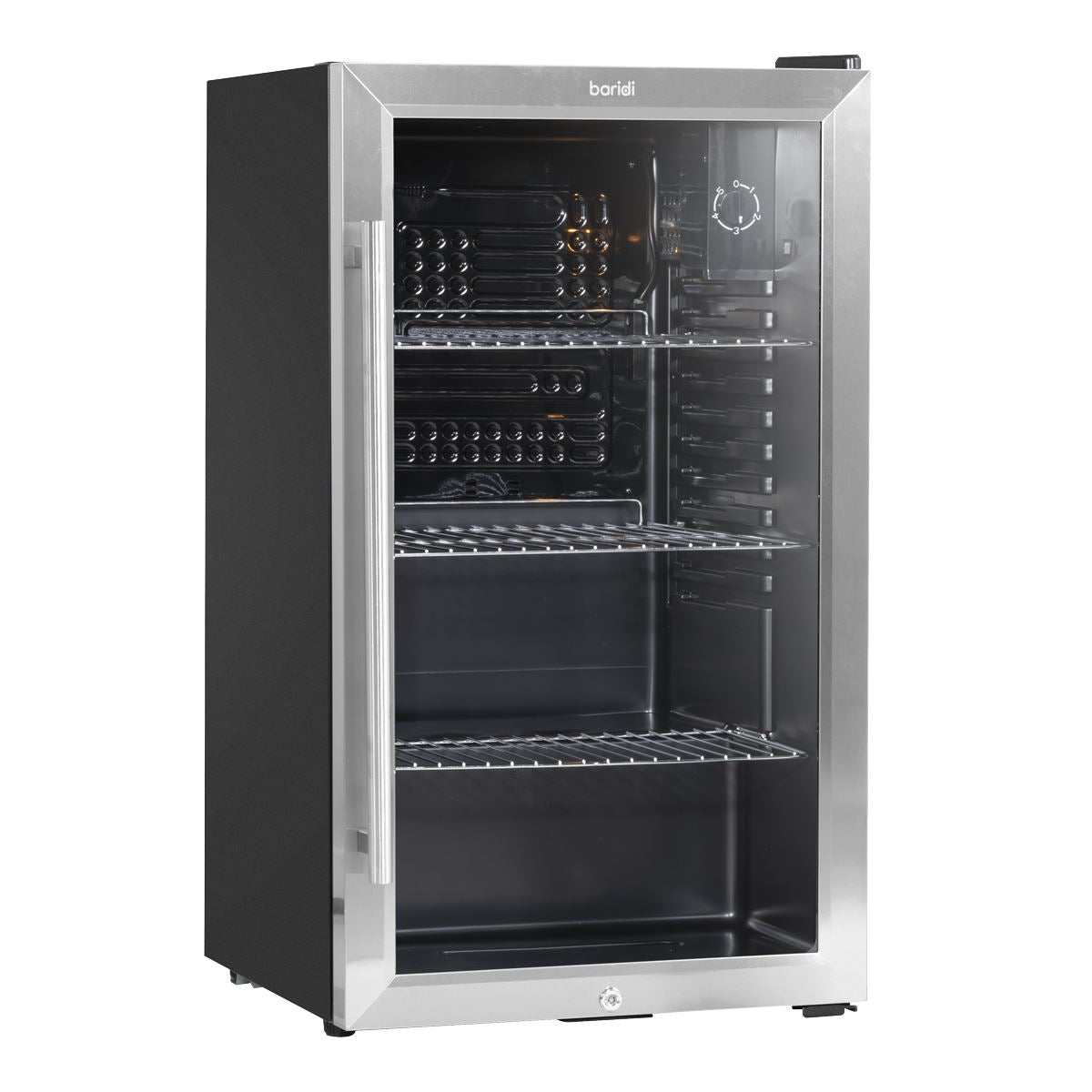Baridi Wine, Beer & Drinks Fridge 85L Capacity - Stainless Steel