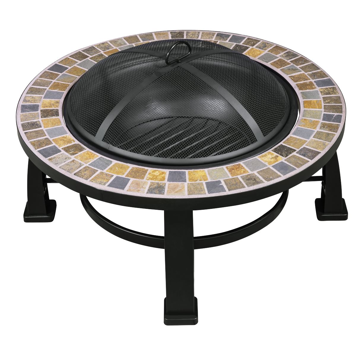 Dellonda 76cm Deluxe Traditional Style Fire Pit/Fireplace/Outdoor Heater - Slate