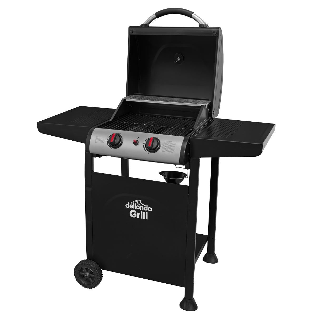Dellonda 2 Burner Gas BBQ Grill with Piezo Ignition & Thermometer