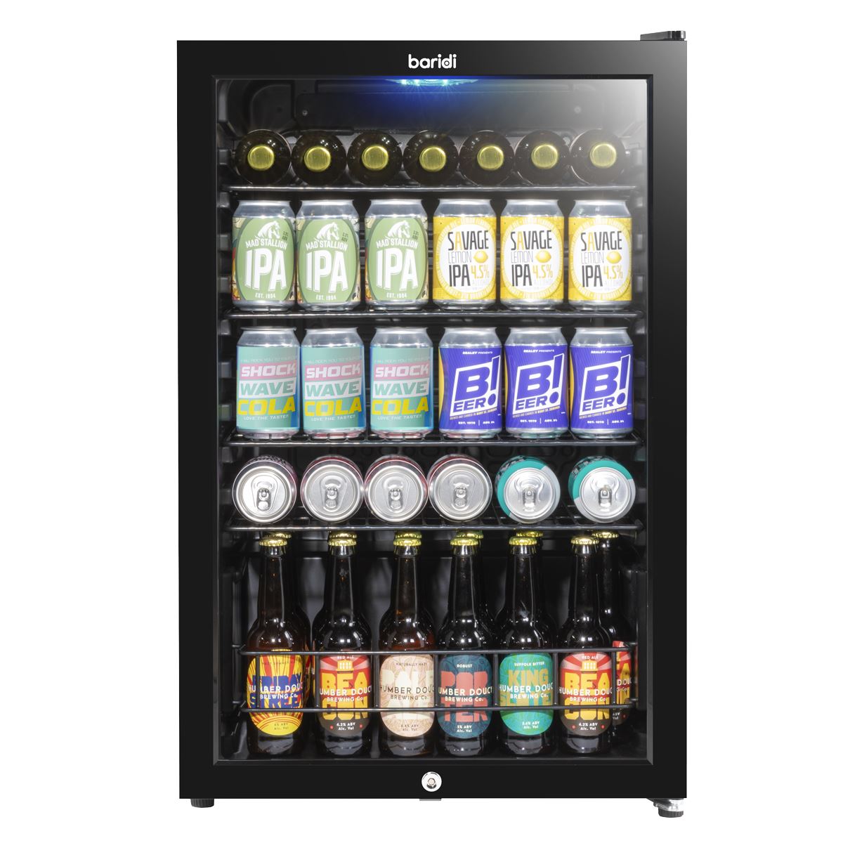 Baridi Under-Counter Drinks/Beer & Wine Fridge 115L Capacity