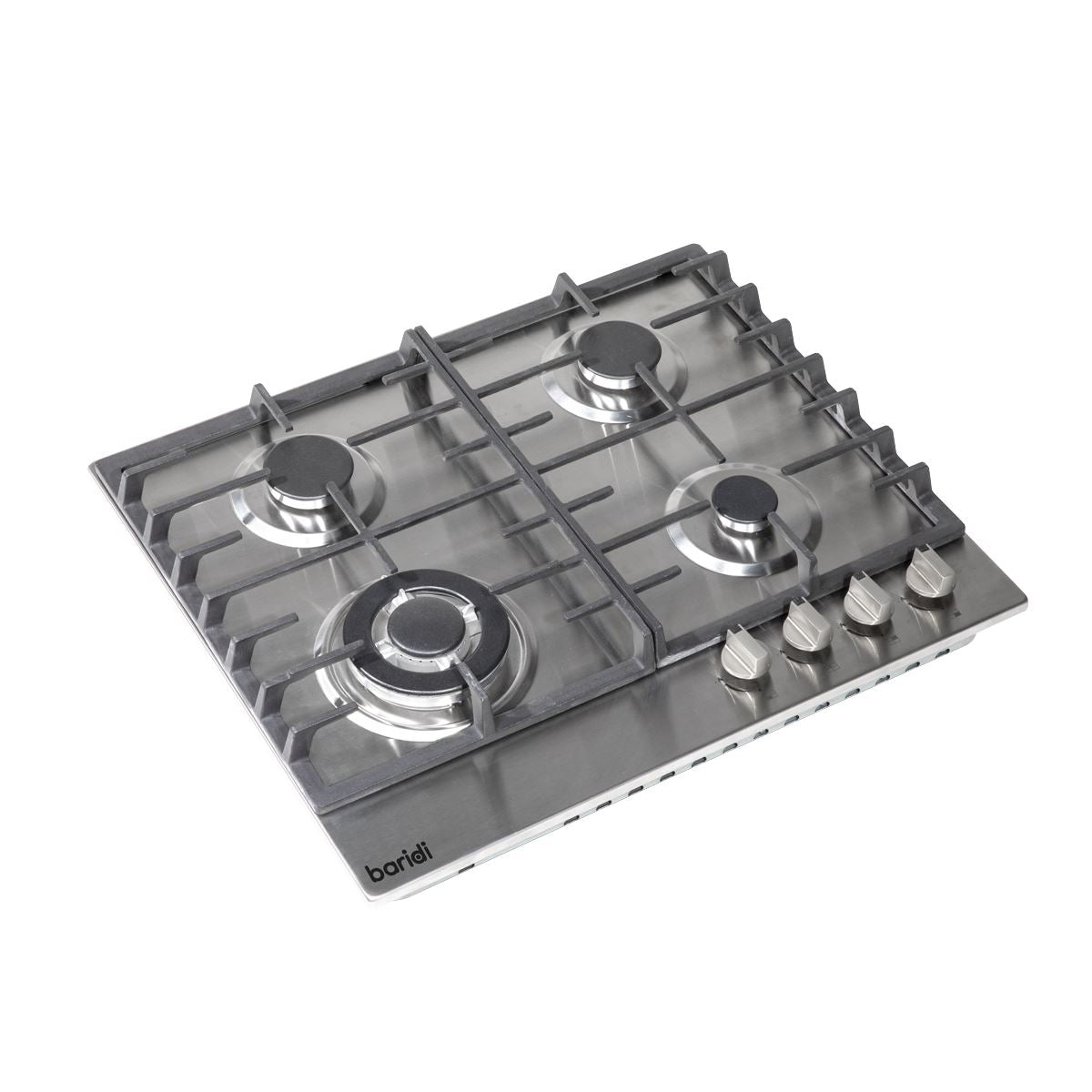 Baridi Gas Hob with 4 Cooking Zones 60cm - Stainless Steel