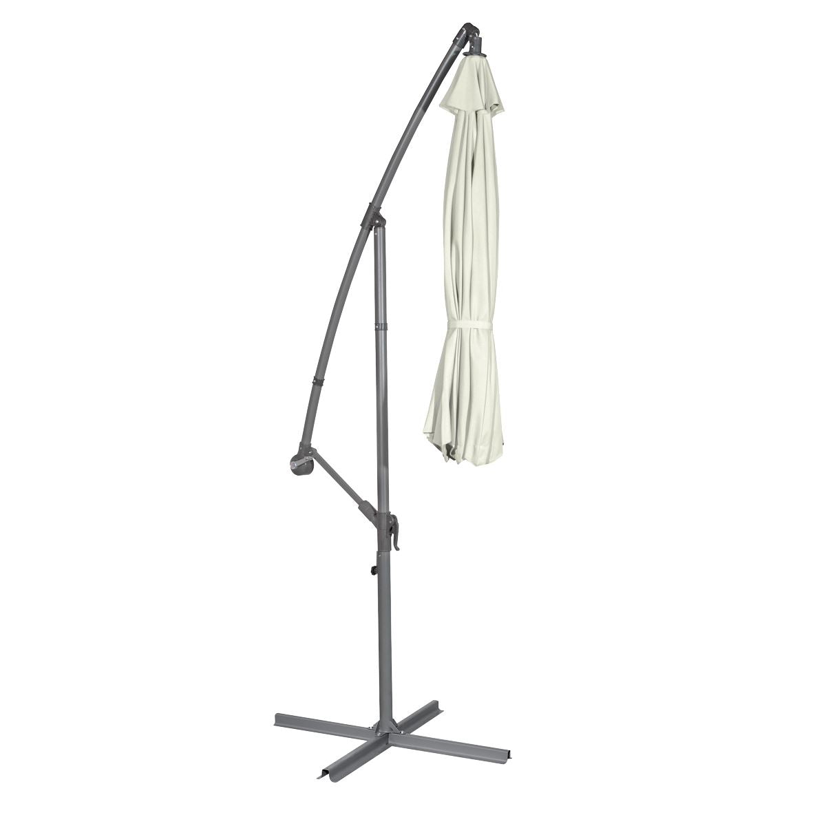 Dellonda Banana Parasol with Cover 3m - Cream