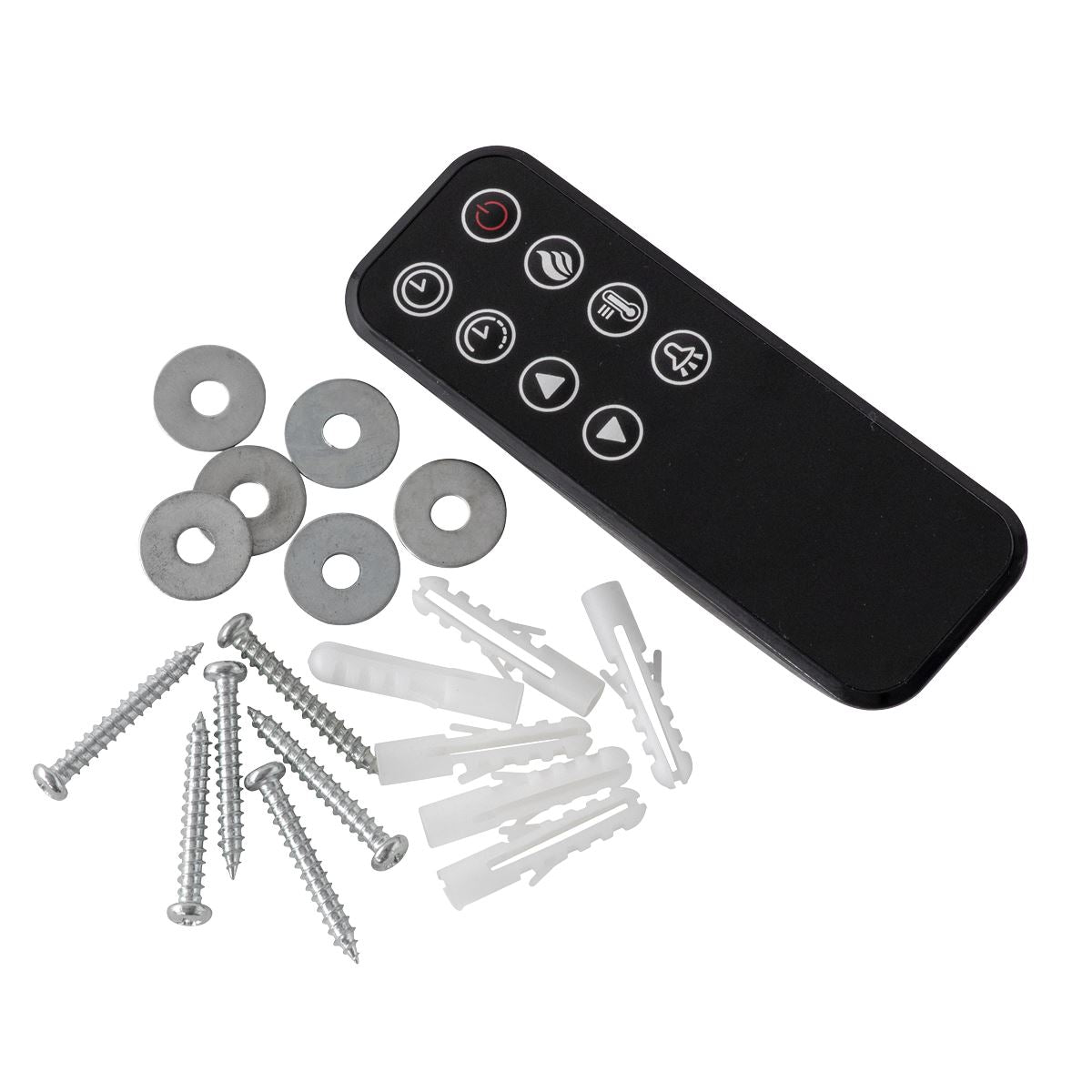 Baridi Wall Mounting Electric Fireplace with LED Flame Effect 46" - White