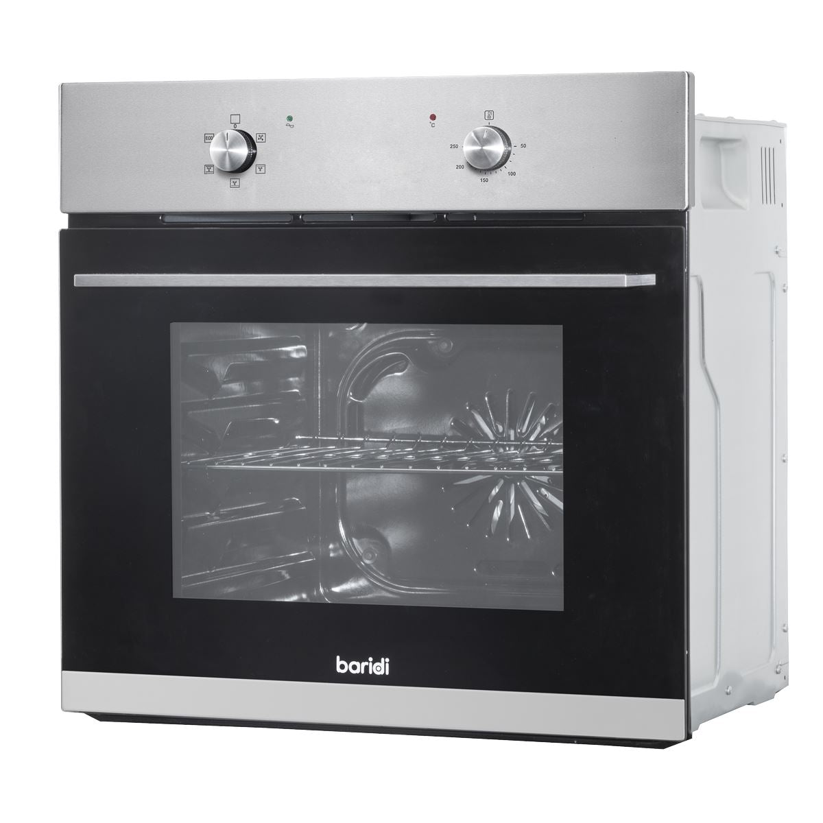 Baridi Integrated Fan-Assisted Electric Oven 60cm 55L Capacity - Black/Stainless Steel