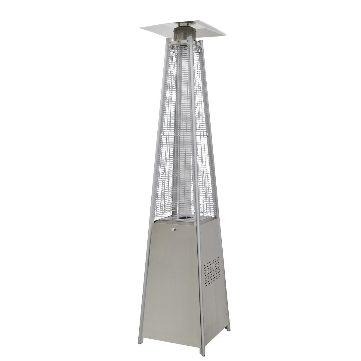 Dellonda 13kW Pyramid Gas Patio Heater 13kW Commercial/Garden Use - Stainless Steel