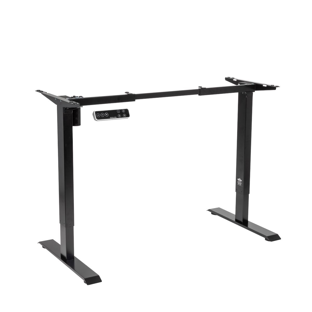 Dellonda Single Motor Ultra-Quiet Adjustable-Height Desk Frame with Digital Control Panel 70kg Capacity - Black