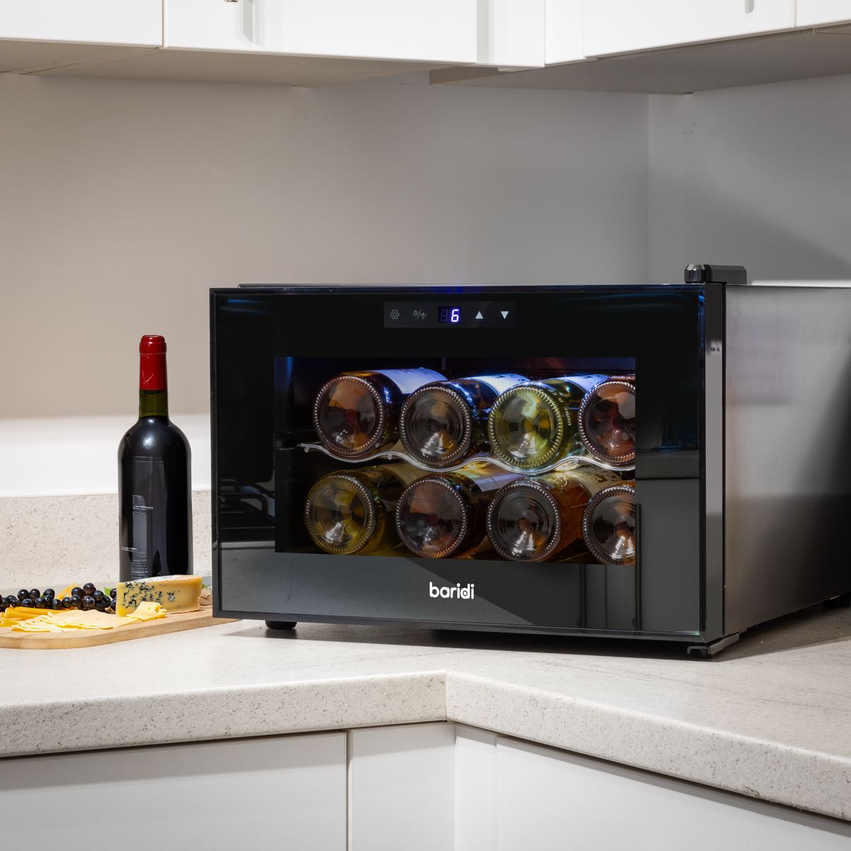 Baridi 8 Bottle Tabletop Wine Fridge & Cooler