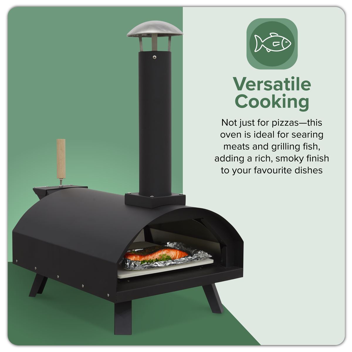 Dellonda Wood-Fired Pizza Oven 14" - Black